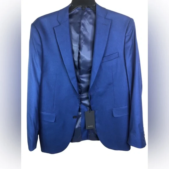 ZARA 青 スーツ サイズ52/42 ZARA 青 スーツ サイズ52/42 コンフォートスーツブレザー - 濃青